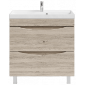 Тумба с раковиной Vod-ok Лайт 80 ореховый дубослив светлый