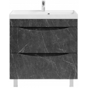 Тумба с раковиной Vod-ok Лайт 80 мрамор графит