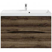 Тумба с раковиной Vod-ok Лайт 90 дуб крымский коричневый