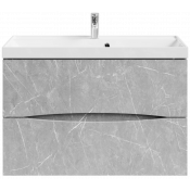 Тумба с раковиной Vod-ok Лайт 90 мрамор белый