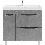 Тумба под раковину Vod-ok Лайт 90 L мрамор серый