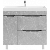 Тумба с раковиной Vod-ok Лайт 90 L мрамор белый