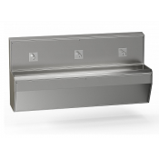 Хирургический умывальник (хирургическая мойка), подвесной, с 3-мя бесконтактными смесителями, на 3 места, БТ-МХ-3