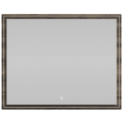 Зеркало Vod-ok Лайт 100x80 с подсветкой дуб крымский коричневый