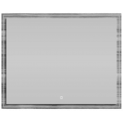 Зеркало Vod-ok Лайт 100x80 с подсветкой лиственница структурная контрастно-серая