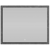 Зеркало Vod-ok Лайт 100x80 с подсветкой, мрамор графит софт тач 4044-3