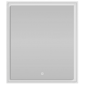 Зеркало Vod-ok Лайт 70x80 с подсветкой, белый глянец