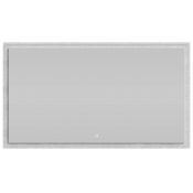 Зеркало Vod-ok Лайт 140x80 с подсветкой белый камень