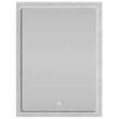 Зеркало Vod-ok Лайт 60x80 с подсветкой белый камень