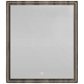 Зеркало Vod-ok Лайт 70x80 с подсветкой дуб крымский коричневый