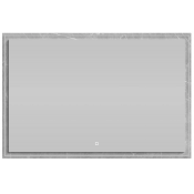 Зеркало Vod-ok Лайт 120x80 с подсветкой, мрамор белый софт тач 4044-2