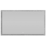 Зеркало Vod-ok Лайт 140x80 с подсветкой мрамор белый