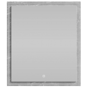 Зеркало Vod-ok Лайт 70x80 с подсветкой, мрамор белый софт тач 4044-2