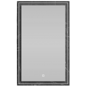 Зеркало Vod-ok Лайт 50x80 с подсветкой, мрамор графит софт тач 4044-3