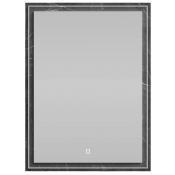 Зеркало Vod-ok Лайт 60x80 с подсветкой мрамор графит