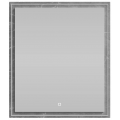 Зеркало Vod-ok Лайт 70x80 с подсветкой мрамор серый