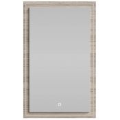 Зеркало Vod-ok Лайт 50x80 с подсветкой ореховый дубослив светлый