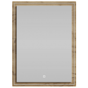 Зеркало Vod-ok Лайт 60x80 с подсветкой, дубослив ореховый светлый 3445