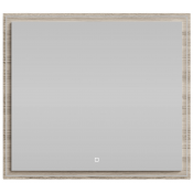 Зеркало Vod-ok Лайт 90x80 с подсветкой ореховый дубослив светлый