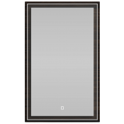 Зеркало Vod-ok Лайт 50x80 с подсветкой, палисандр 43101