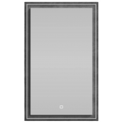 Зеркало Vod-ok Лайт 50x80 с подсветкой серый камень