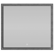 Зеркало Vod-ok Лайт 90x80 с подсветкой серый камень