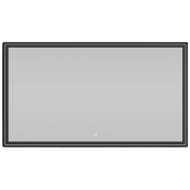 Зеркало Vod-ok Лайт 140x80 с подсветкой черный глянец