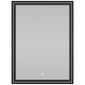 Зеркало Vod-ok Лайт 60x80 с подсветкой черный глянец