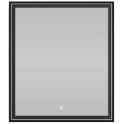 Зеркало Vod-ok Лайт 70x80 с подсветкой черный глянец