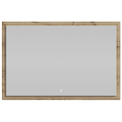 Зеркало Vod-ok Лайт 120x80 с подсветкой дуб тортуга