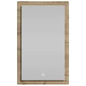 Зеркало Vod-ok Лайт 50x80 с подсветкой дуб тортуга