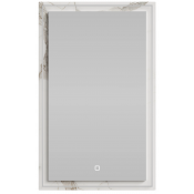 Зеркало Vod-ok Лайт 50x80 с подсветкой мрамор белый натур милк