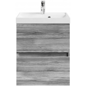 Тумба под раковину Vod-ok Бест 50 лиственница структурная контрастно-серая