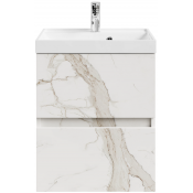 Тумба под раковину Vod-ok Бест 50 мрамор белый натур милк