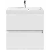 Тумба с раковиной Vod-ok Бест 60 белый глянец