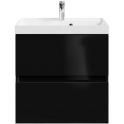 Тумба с раковиной Vod-ok Бест 60 черный глянец