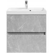 Тумба с раковиной Vod-ok Бест 60 мрамор белый софт тач 4044-2