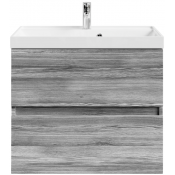 Тумба с раковиной Vod-ok Бест 70 лиственница структурная контрастно-серая