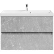 Тумба с раковиной Vod-ok Бест 90 мрамор белый