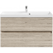 Тумба с раковиной Vod-ok Бест 100 дубослив ореховый светлый 3445