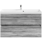 Тумба под раковину Vod-ok Бест 100 лиственница структурная контрастно-серая 64202
