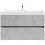 Тумба с раковиной Vod-ok Бест 100 мрамор белый