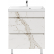 Тумба под раковину Vod-ok Бест 70 мрамор белый натур милк