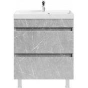 Тумба с раковиной Vod-ok Бест 70 мрамор белый