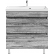 Тумба под раковину Vod-ok Бест 80 лиственница структурная контрастно-серая