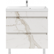 Тумба под раковину Vod-ok Бест 80 мрамор белый натур милк