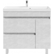 Тумба с раковиной Vod-ok Бест 90 R белый камень