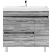 Тумба под раковину Vod-ok Бест 90 R лиственница структурная контрастно-серая