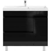 Тумба под раковину Vod-ok Бест 90 R черный глянец напольная