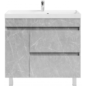 Тумба под раковину Vod-ok Бест 90 L мрамор белый